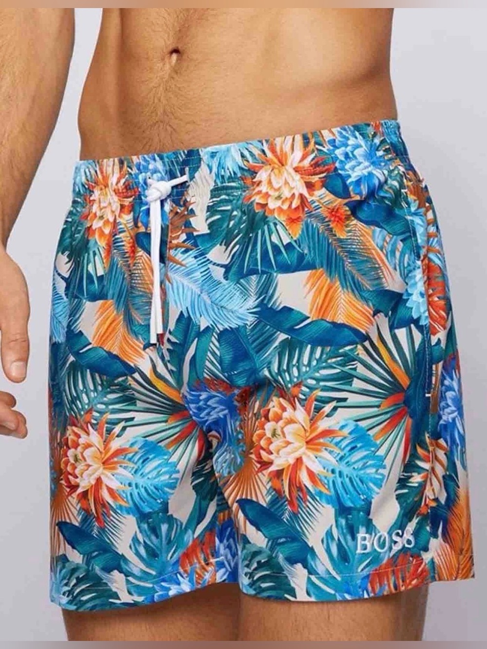 BOSS Tropical Floral Swim Trunks